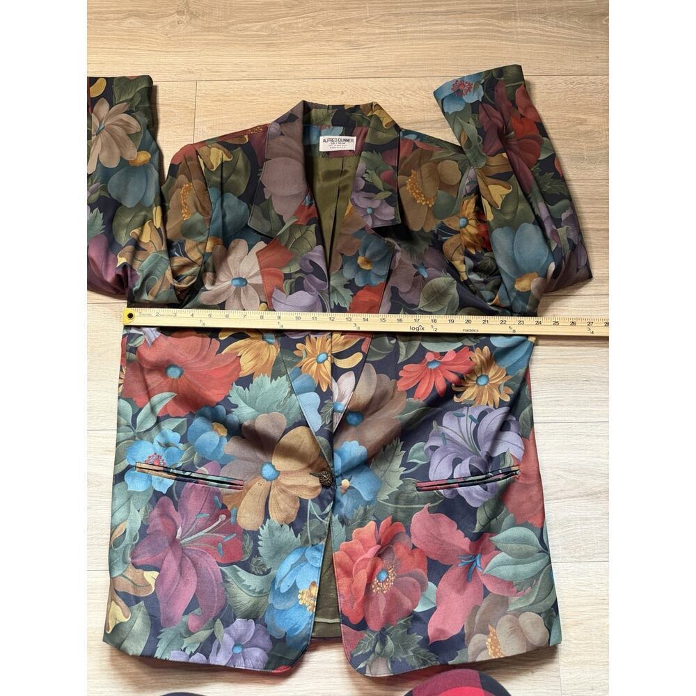 Alfred Dunner 18W Floral Blazer Jewel Tone Jacket - Picture 5 of 8